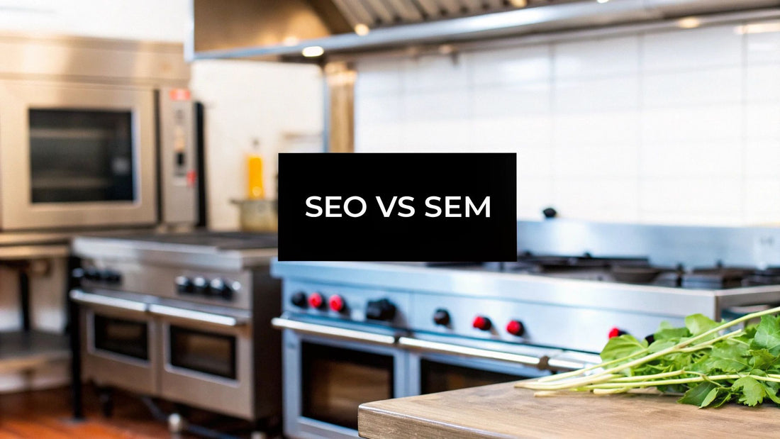 seo sem meaning: How SEO vs SEM Help Restaurant Suppliers